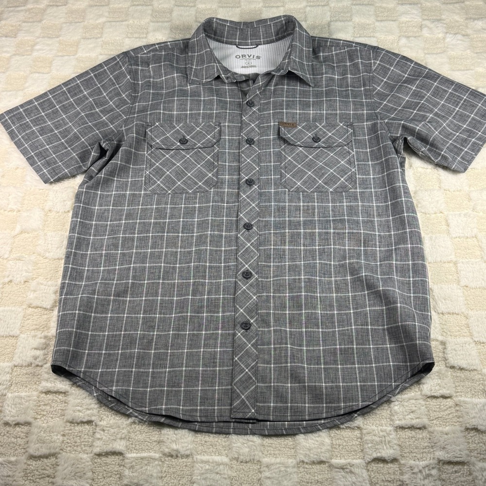 ORVIS Mens Classic Collection Plaid Short Sleeve‎ Button Up Shirt Size M